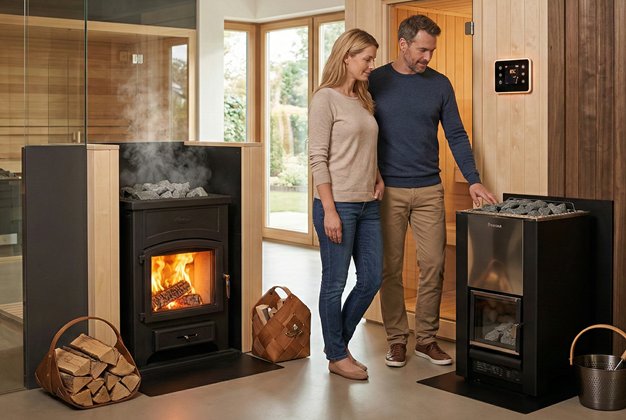 Poêle à bois ou poêle électrique : que choisir pour son sauna ?